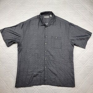 Moda Campia Moda black short sleeve dress shirt‎ size XL